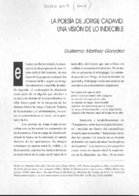 La poesía de Jorge Cadavid