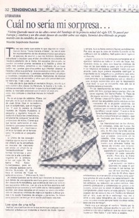 Cuál no sería mi sorpresa