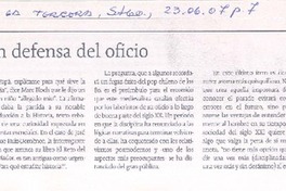 En defensa del oficio