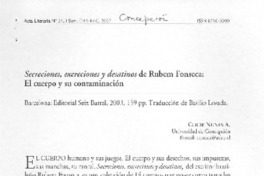 Secreciones, excresiones y desatinos