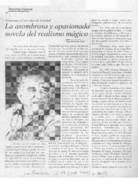 La asombrosa y apasionada novela del realismo mágico