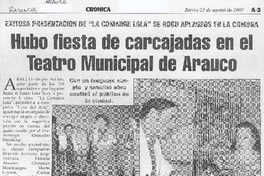 Hubo fiesta de carcajadas en el Teatro Municipal de Arauco