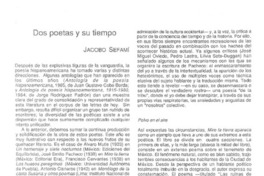 dos poetas y su tiempo