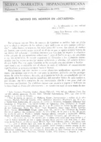 El motivo del horror en "Octaedro"