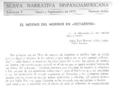 El motivo del horror en "Octaedro"