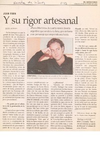 Y su rigor artesanal (entrevista)