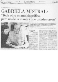 "Toda obra es autobiográfica, pero no de la manera que ustedes conocen"