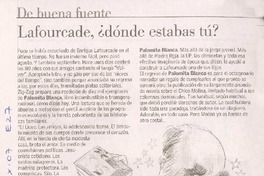 Lafpurcade, ¿dónde estabas tú?