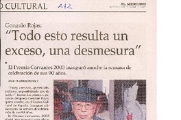 "Todo esto resulta un exceso, una desmesura"