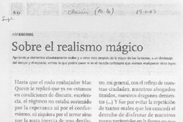 Sobre el realismo mágico
