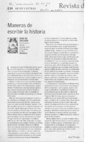 Maneras de escribir la historia