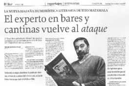 El experto en bares y cantinas vuelve al ataque (entrevista)