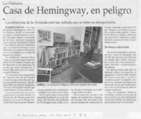 Casa de Hemingway, el peligro