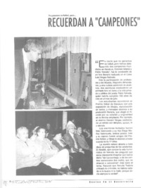 Recuerdan a "Campeones" mundiales en literatura