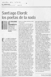 Santiago Elordi: los poetas de la nada