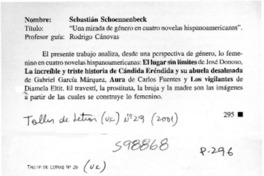 "Una mirada de género en cuatro novelas hispanoamericanas"  <artículo>
