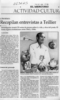 Recopilan entrevistas a Teillier