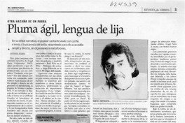 Pluma ágil, lengua de lija