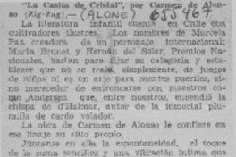 "La casita de cristal"  [artículo] Alone