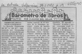 Barómetro de libros  [artículo] Claudio del Solar.
