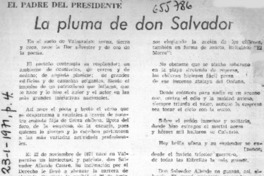 La pluma de don Salvador  [artículo] Adolfo Simpson Trostel.