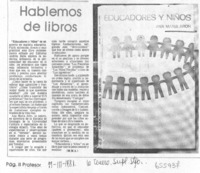 Hablemos de libros  [artículo] M. M. A.