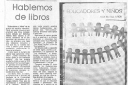 Hablemos de libros  [artículo] M. M. A.