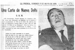 Una carta de Nueva Delhi  [artículo] O. R. M.