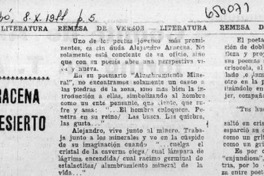 Alejandro Aracena poeta del desierto.  [artículo]