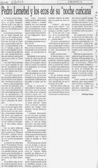 Pedro Lemebel y los ecos de su "noche curicana"  [artículo] Rodrigo Rojas.