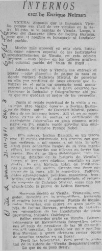 Internos  [artículo] Enrique Neiman.