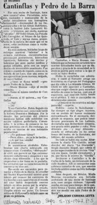 Cantinflas y Pedro de la Barra  [artículo] Orlando Cabrera Leyva.