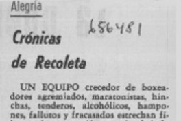 Crónicas de Recoleta.  [artículo]