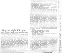 Hay un siglo XX que--  [artículo] Víctor Castro.