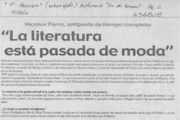 La literatura está pasada de moda