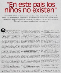 En este país los niños no existen