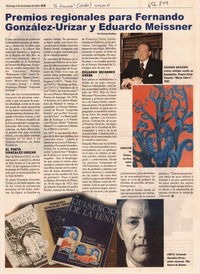 Premios regionales para Fernando González-Urízar y Eduardo Meissner.