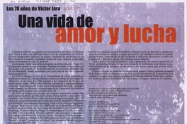 Una Vida de amor y lucha.