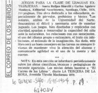 Juegos para la clase de lenguas extranjeras.  [artículo]