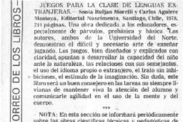 Juegos para la clase de lenguas extranjeras.  [artículo]