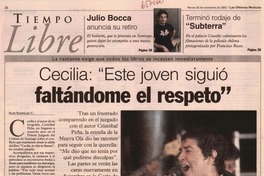 Cecilia: "este joven siguió faltándome el respeto"