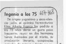 Ingenio a los 75.  [artículo]