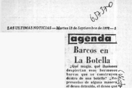 Barcos en la botella.  [artículo] Víctor Castro.