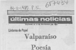 Valparaíso poesía