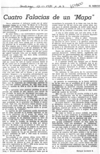 Cuatro falacias de un "Mapa"  [artículo] Enrique Goldfarb S.