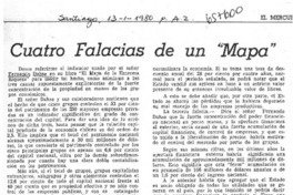 Cuatro falacias de un "Mapa"  [artículo] Enrique Goldfarb S.