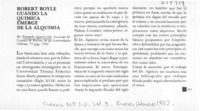 Robert Boyle. Cuando la química emerge de la alquimia.  [artículo]
