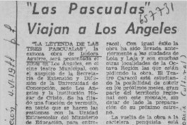 "Las Pascualas" viajan a Los Angeles.  [artículo]