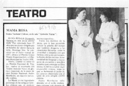 Mama Rosa  [artículo] Jorge Vera.