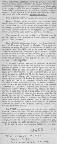 Poeta, reportero, cuentista  [artículo] G. Y.